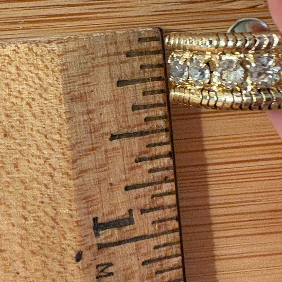 Elegant Gold Clip Earrings - Picture 6 of 10